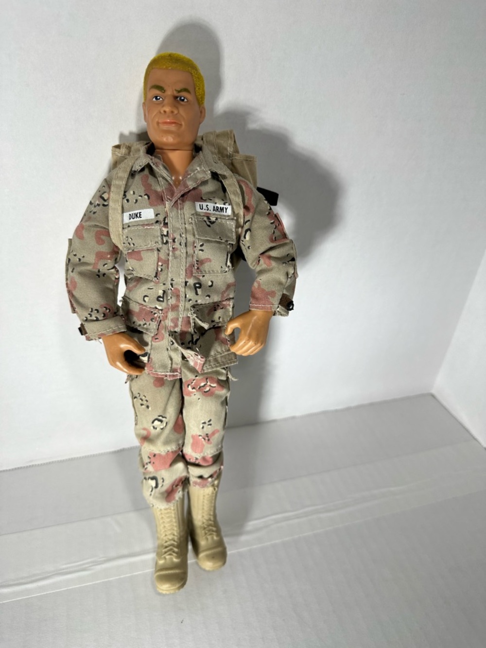 Doll Soldier Action Figure in Tan Camo Uniform